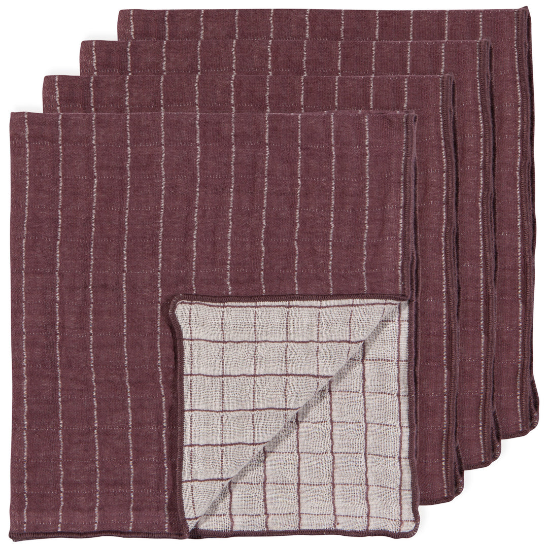 Ash Plum Double Weave Napkin Set