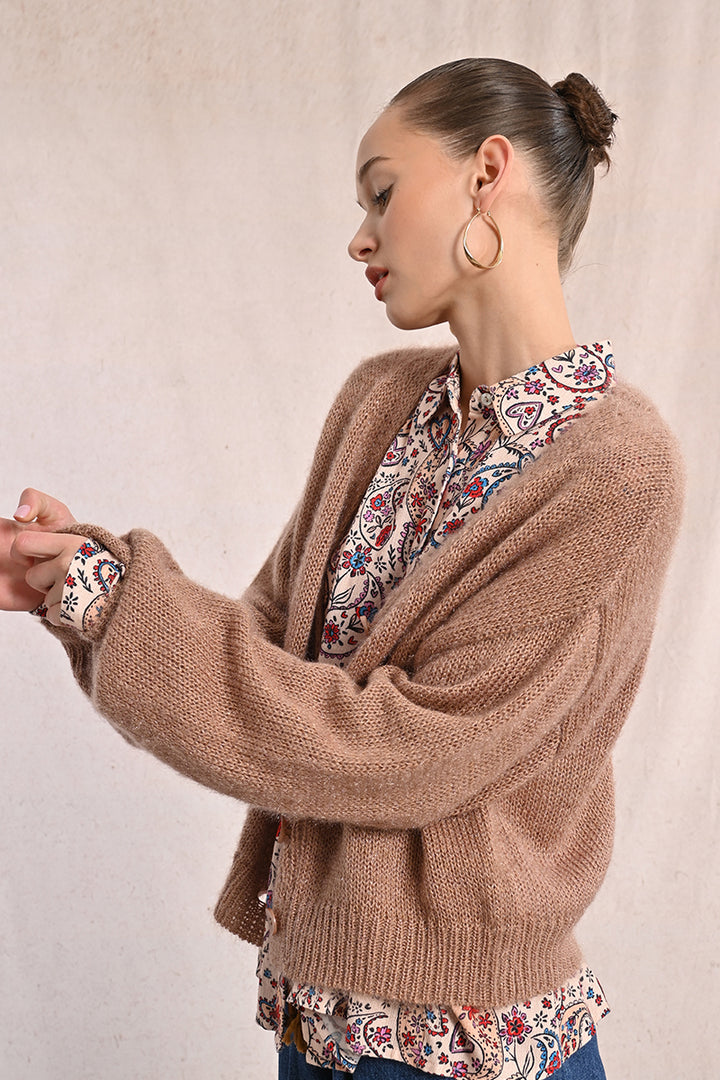 Camel Knit Cardigan