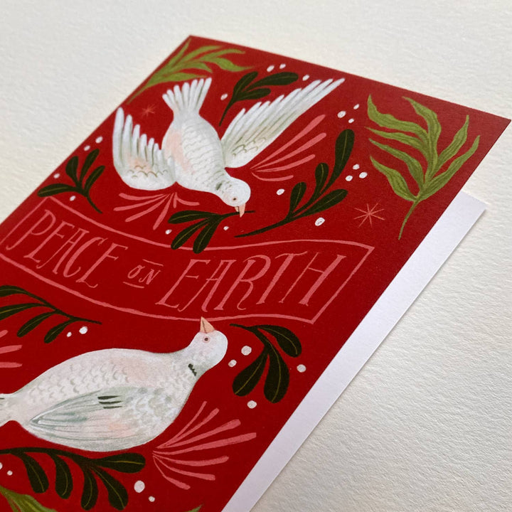 Two Turtle Doves Holiday Greeting Card