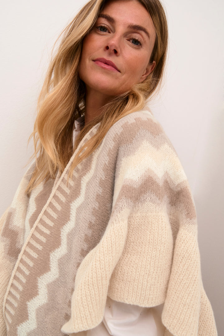 Candle Knit Cape Shawl