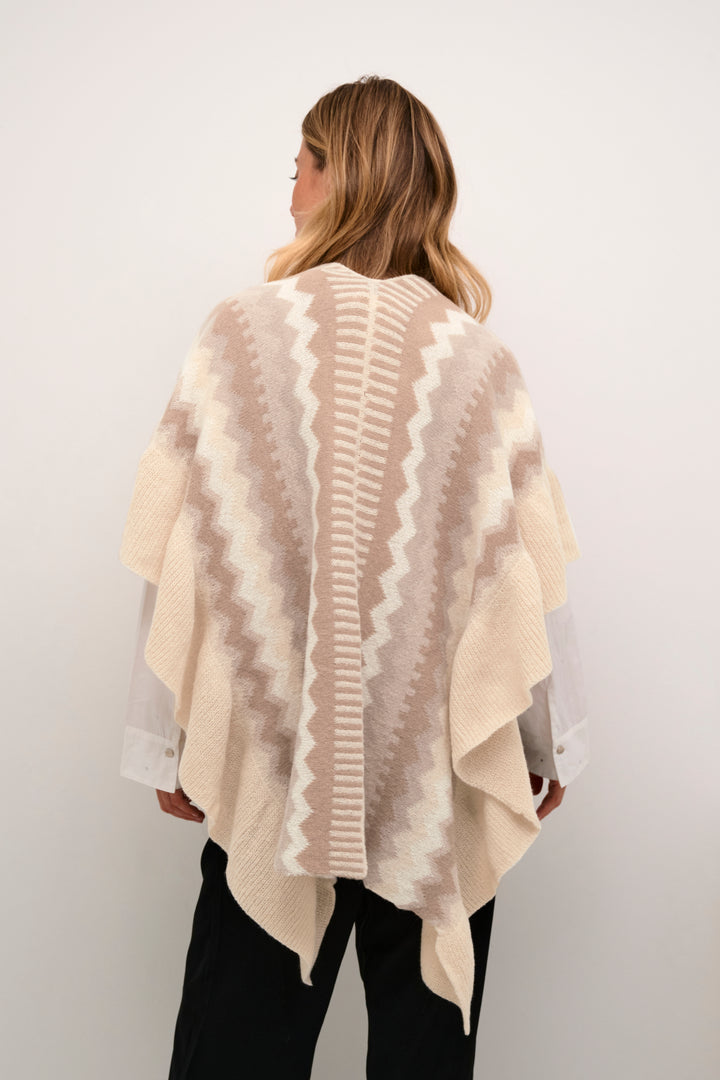 Candle Knit Cape Shawl
