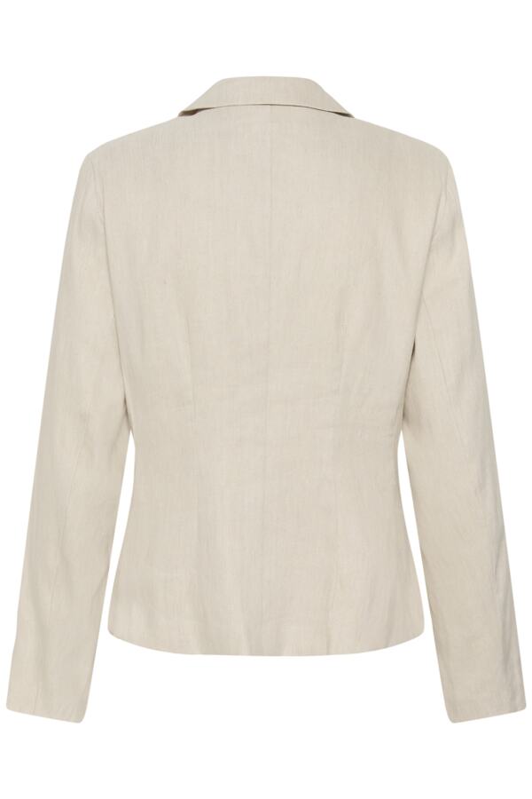 Cream June Linen Blend Blazer showing tailored fit and light fabric in a neutral color, ideal for a spring summer style