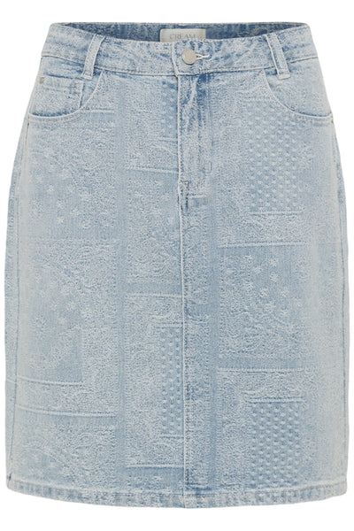 Lucy Light Wash Denim Skirt