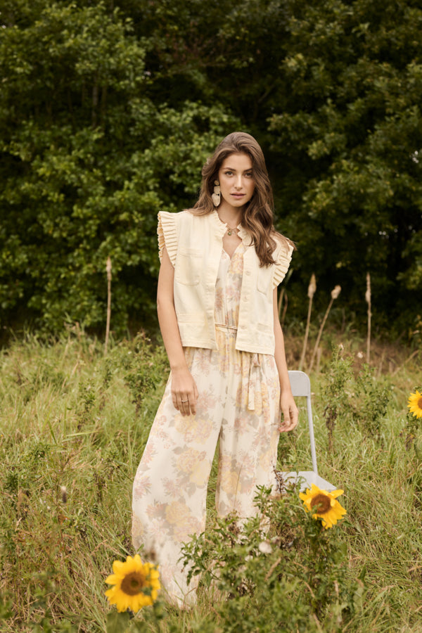 Lorra Lemon Yellow Waistcoat