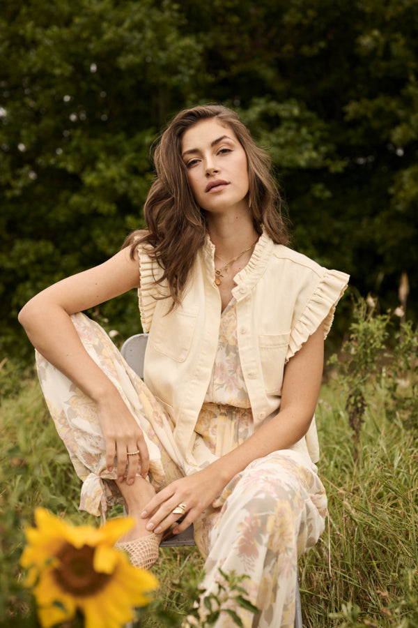 Lorra Lemon Yellow Waistcoat