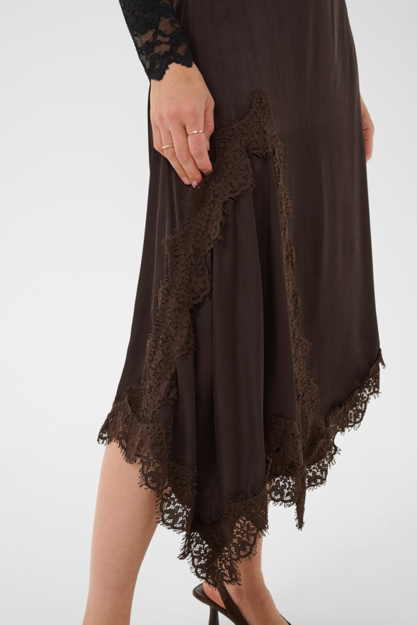 Confir Lace Trim Slip Skirt