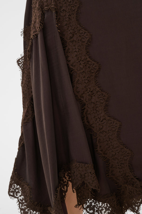 Confir Lace Trim Slip Skirt