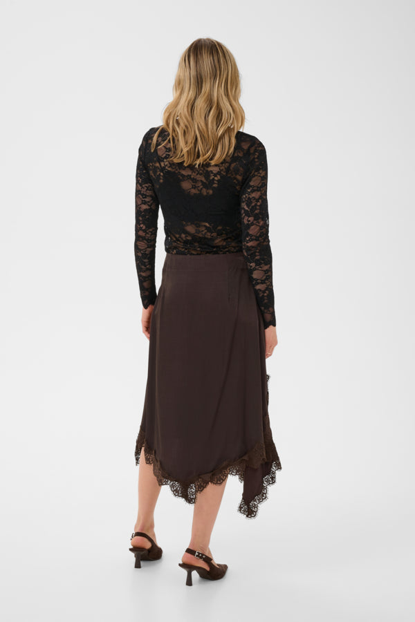 Confir Lace Trim Slip Skirt