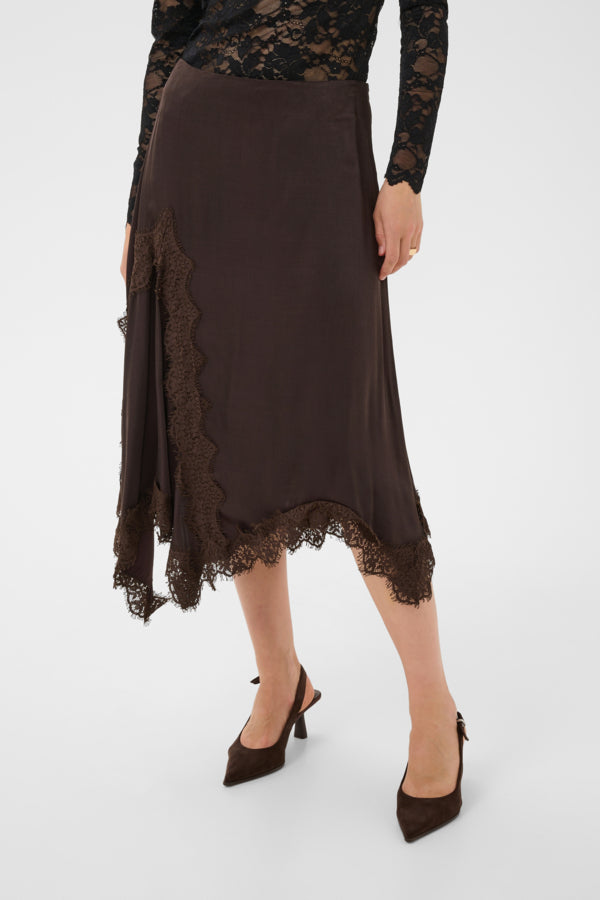 Confir Lace Trim Slip Skirt