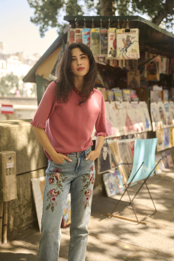 Penelopa Floral Embroidered Jeans