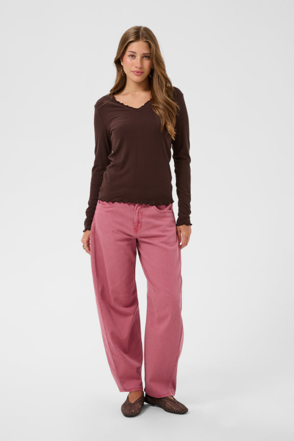 Ribba Long Sleeve V-Neck Tee