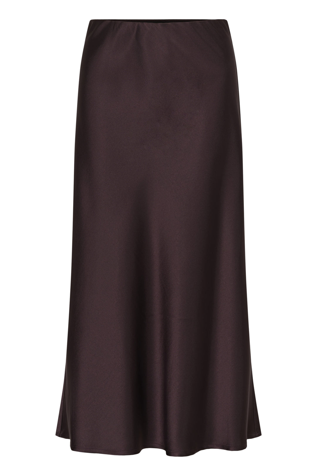 Cream Cocamia midi slip skirt in soft fabric, featuring a sleek silhouette and subtle slit detail, perfect for stylish everyday wear.