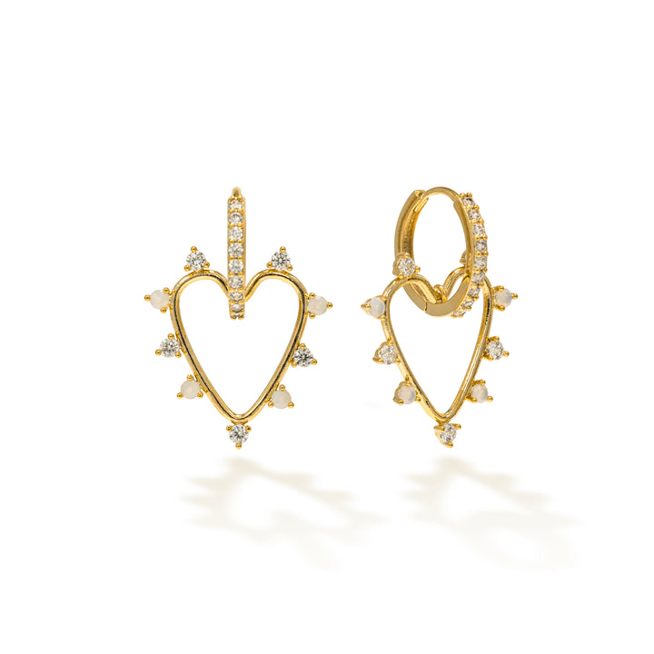 Chapel Heart Hoop Earring