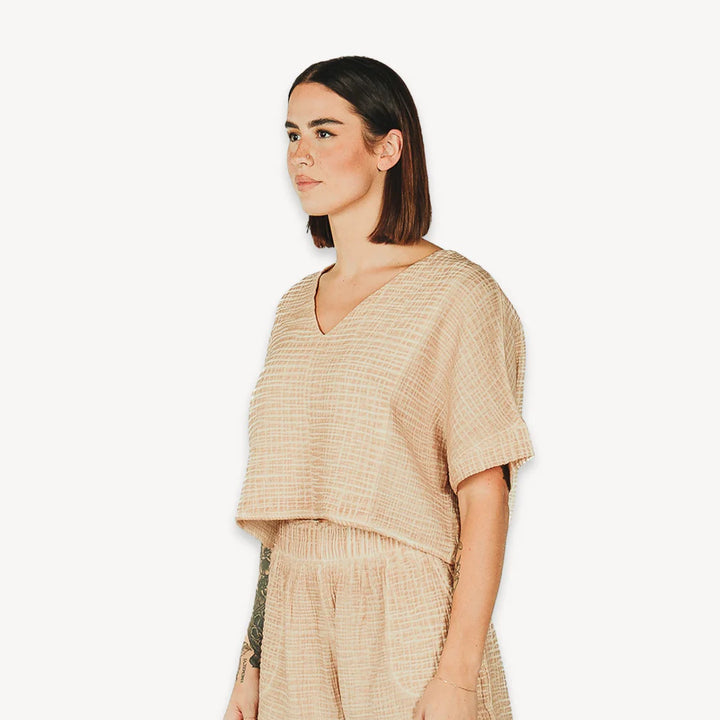 Crinkle Crop Top