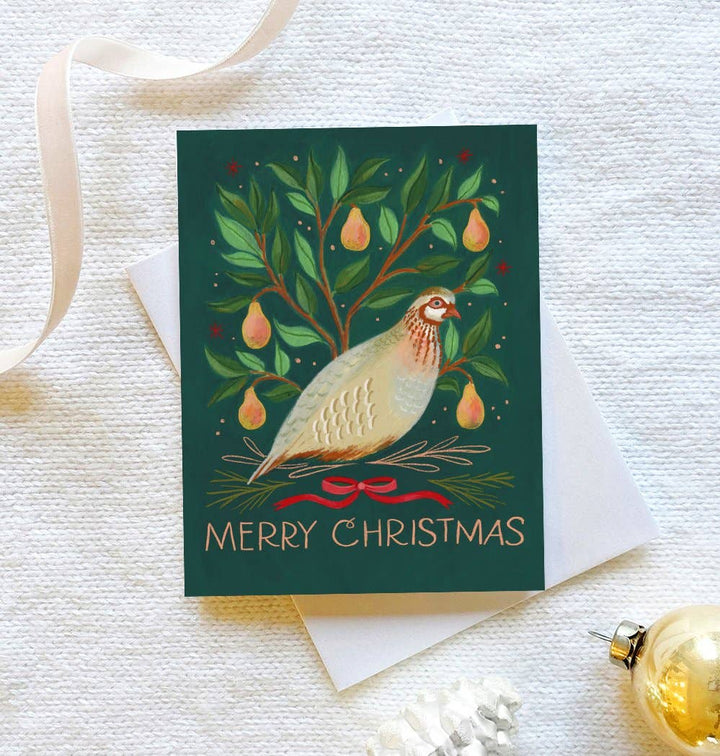 Partridge in a Pear Tree Holiday Greeting Card