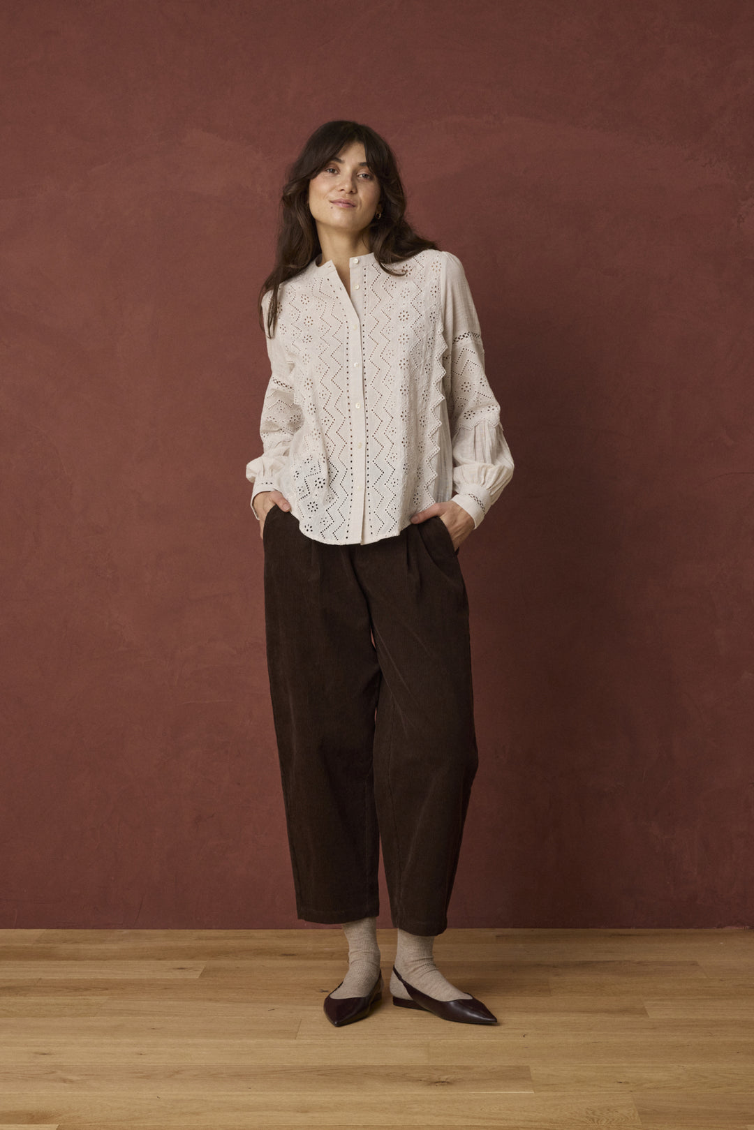 Bessy Embroidered Cotton Blouse