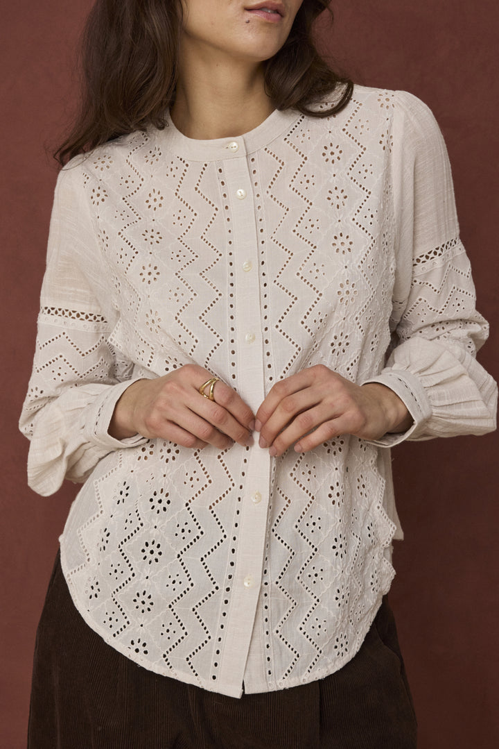 Bessy Embroidered Cotton Blouse
