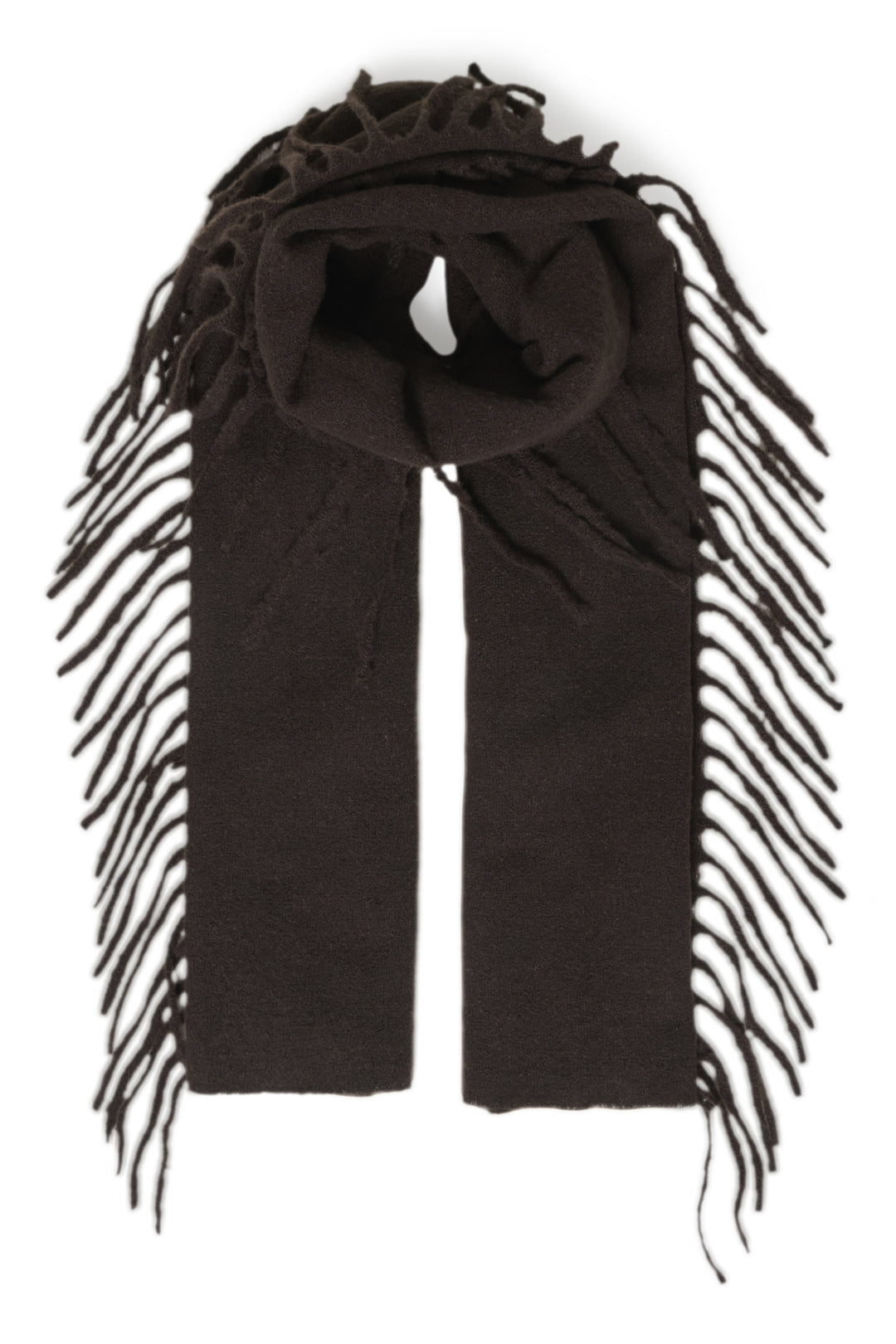 Frieda Fringe Scarf- Choloate Brown