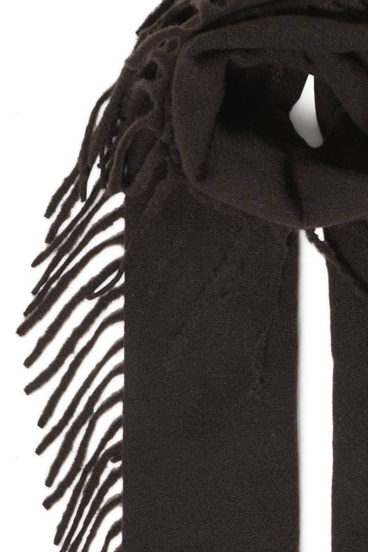 Frieda Fringe Scarf- Choloate Brown