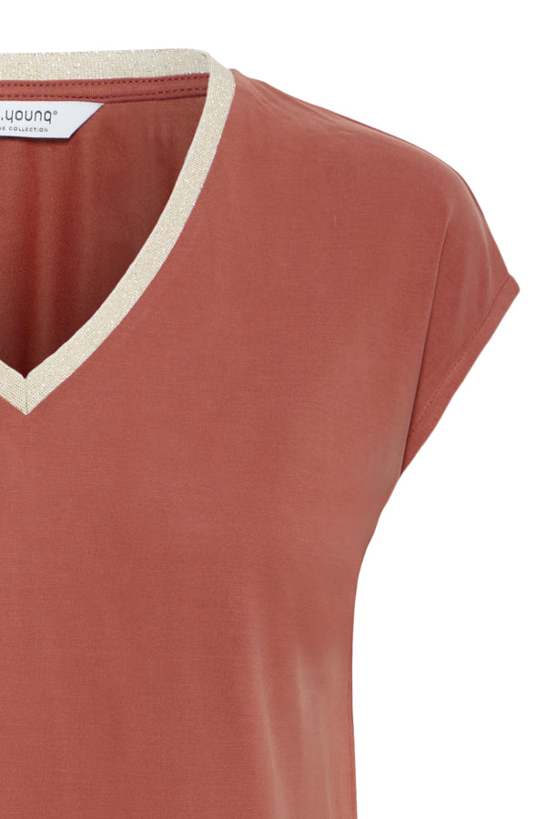 Marsala Essential V-Neck T-Shirt