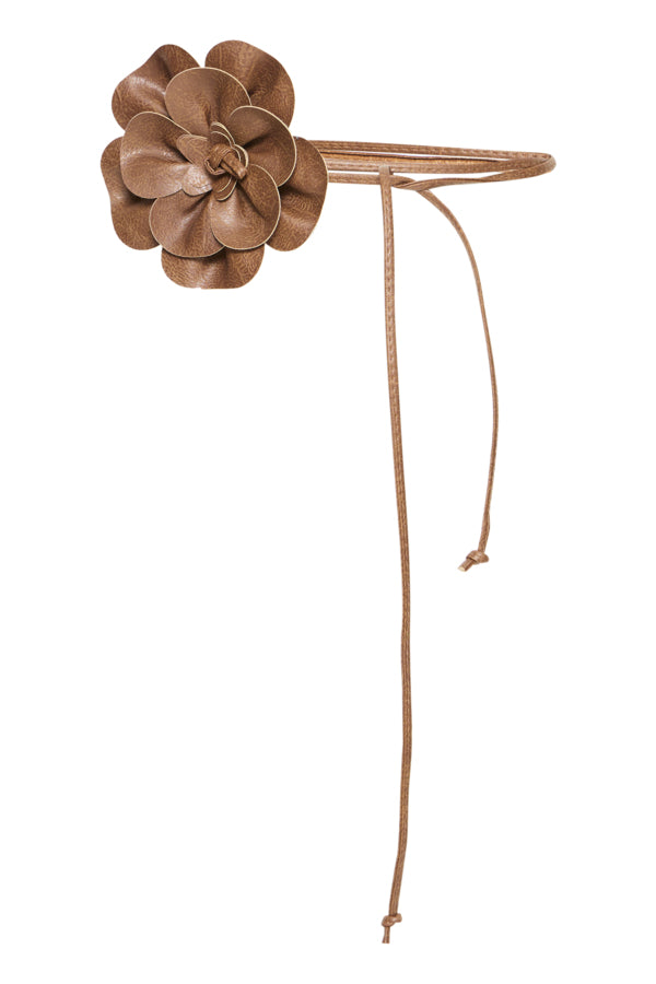 Rosette Tie Waist Belt