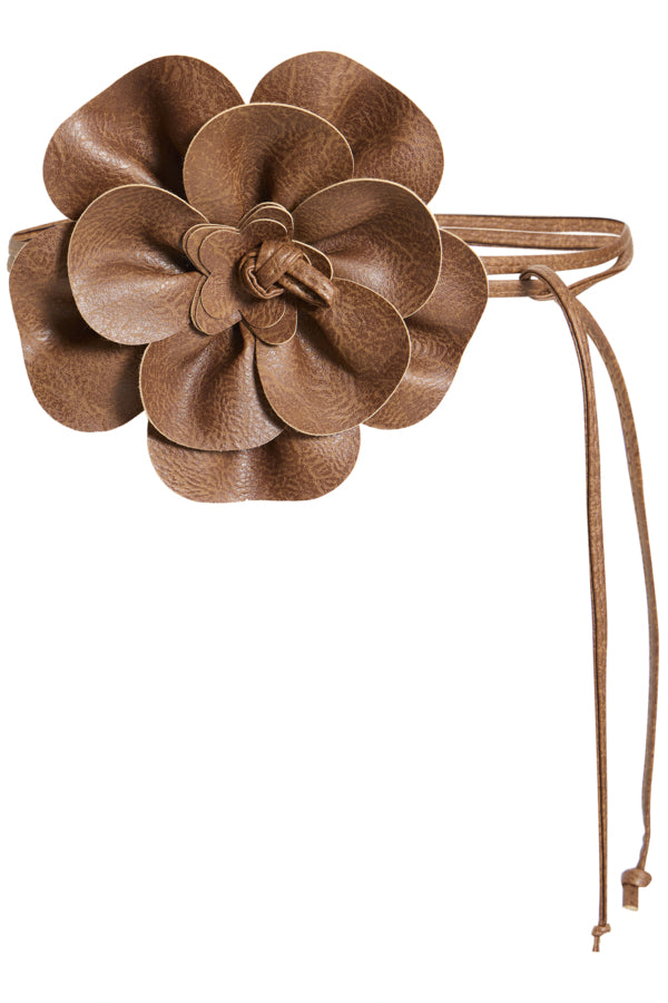 Rosette Tie Waist Belt