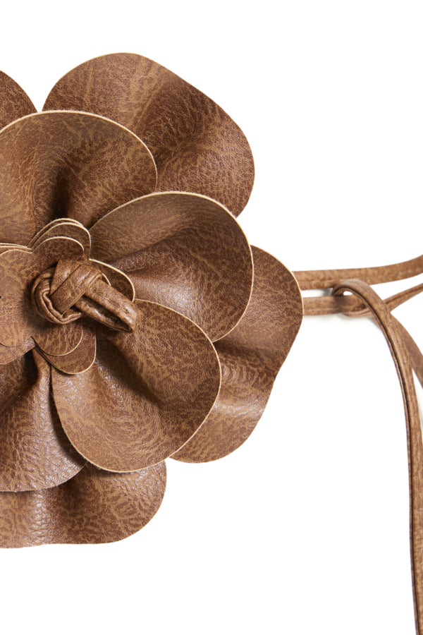 Rosette Tie Waist Belt