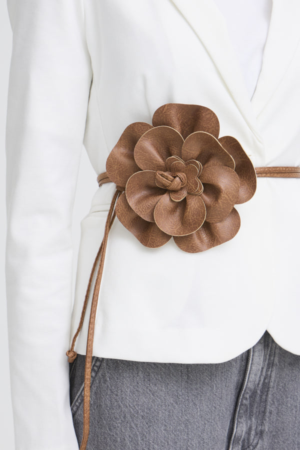 Rosette Tie Waist Belt