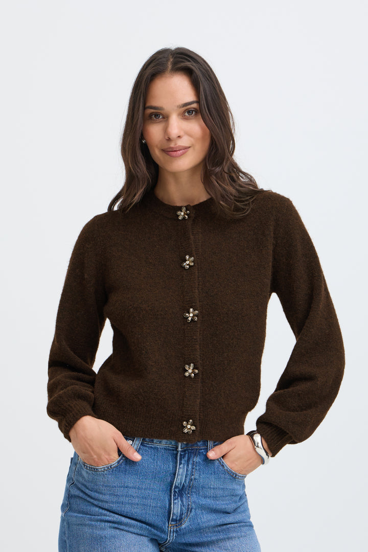 Omea Deco Button Front Cardigan
