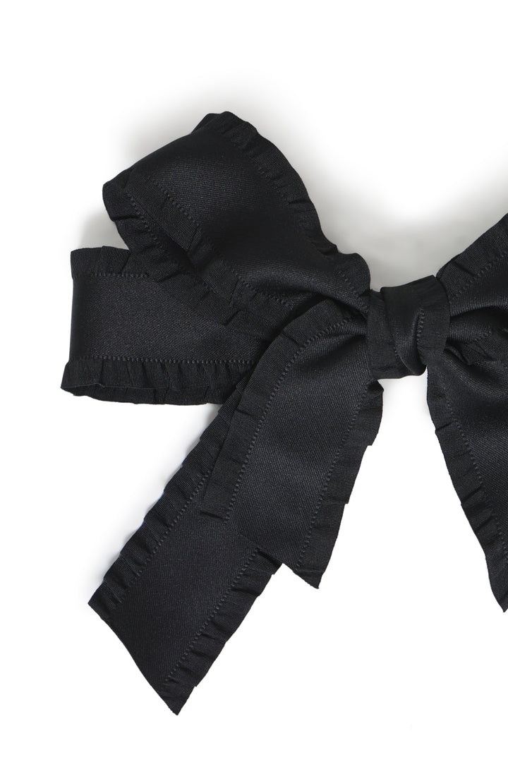 Virielle Black Ribbon Bow Hair Accessory
