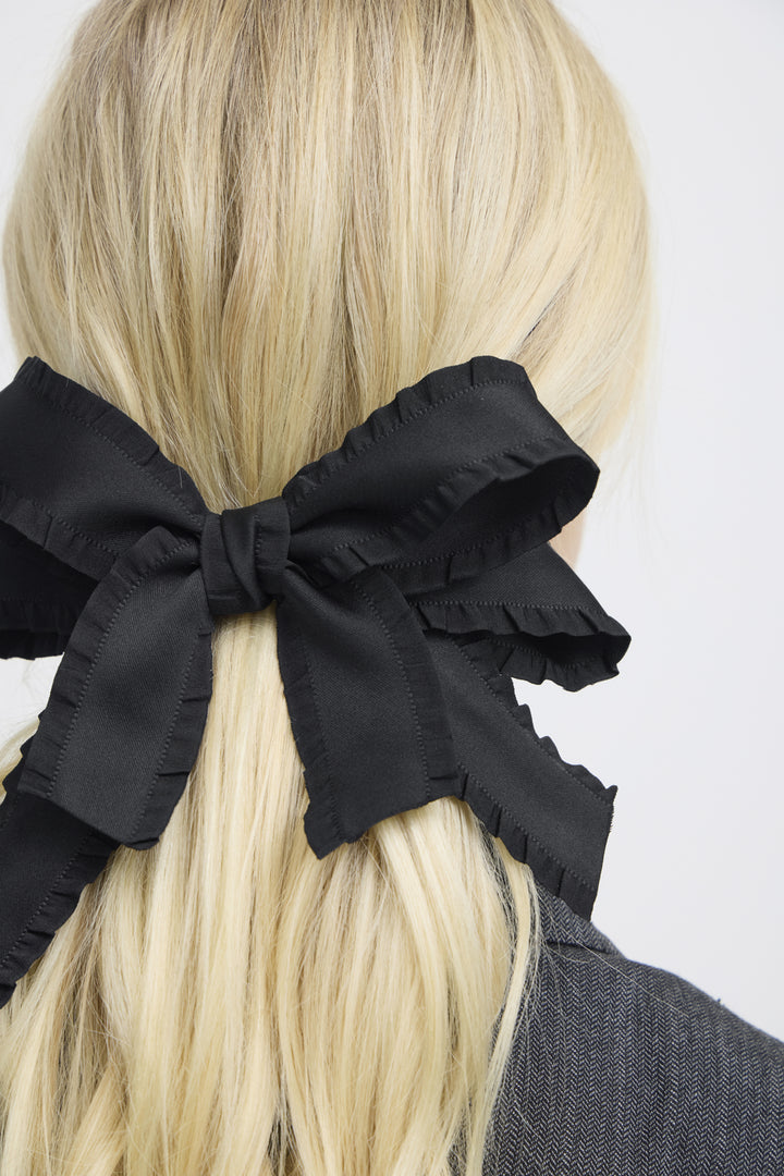 Virielle Black Ribbon Bow Hair Accessory