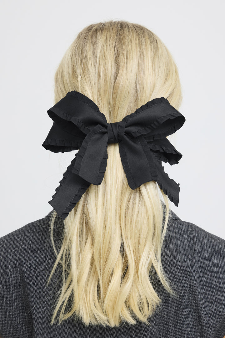 Virielle Black Ribbon Bow Hair Accessory
