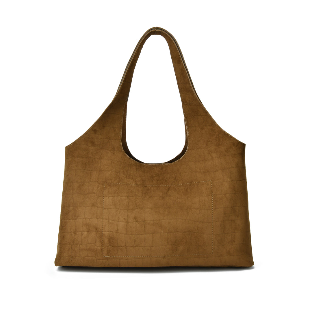 Mioya Croco Suede Hobbo Bag