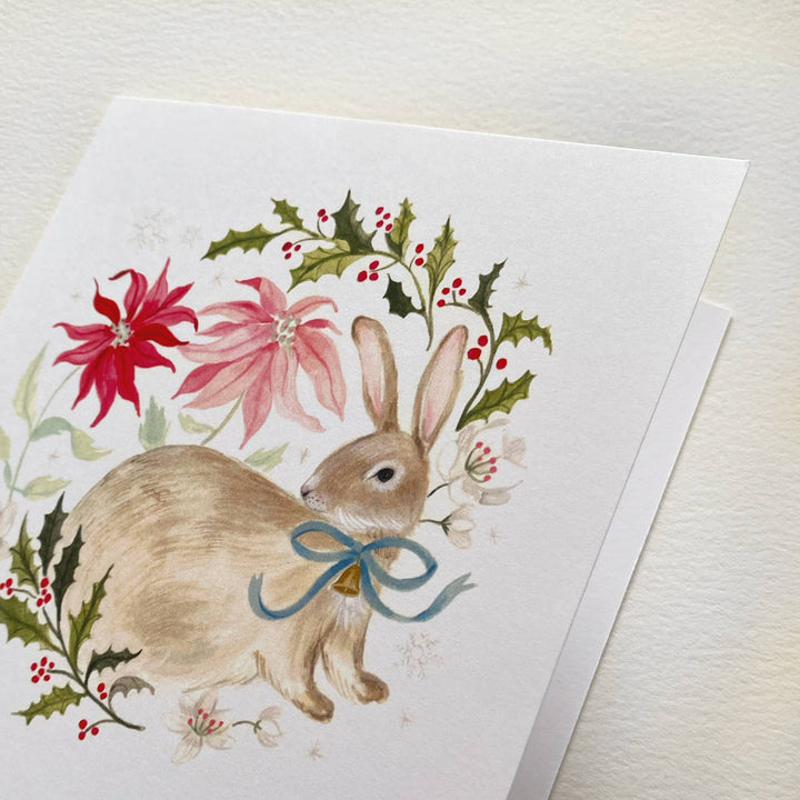Cottontail Rabbit Holiday Greeting Card