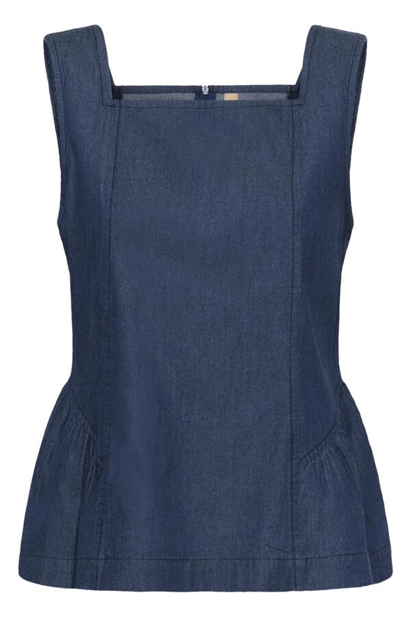 Mona Michelle sleeveless top by Culture, featuring a stylish peplum design with a fitted silhouette and sleeveless cut in soft fabric.