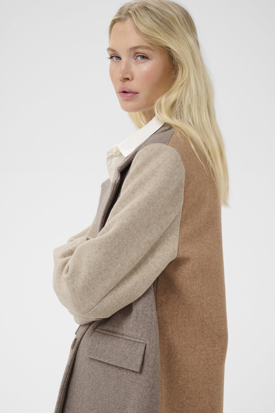 Palona Colour Block Long Coat