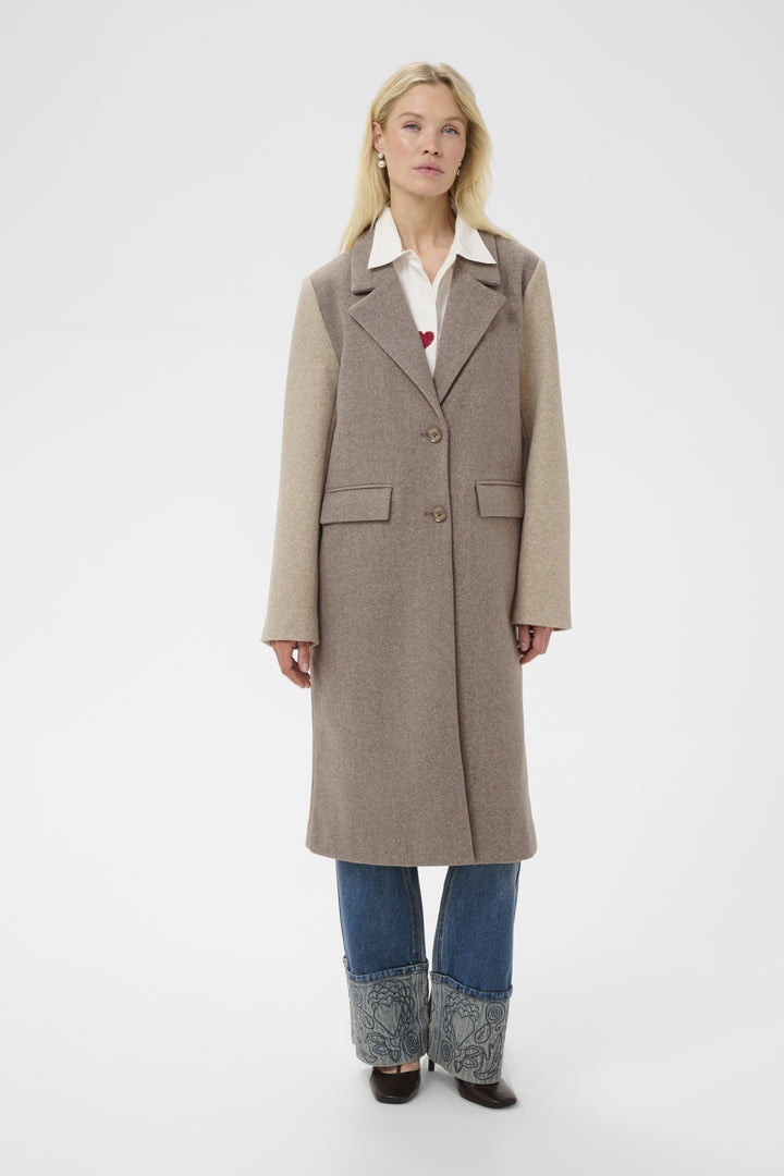 Palona Colour Block Long Coat