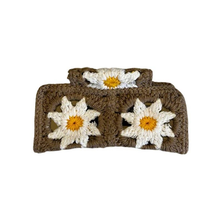 Crochet Daisy Claw Clip