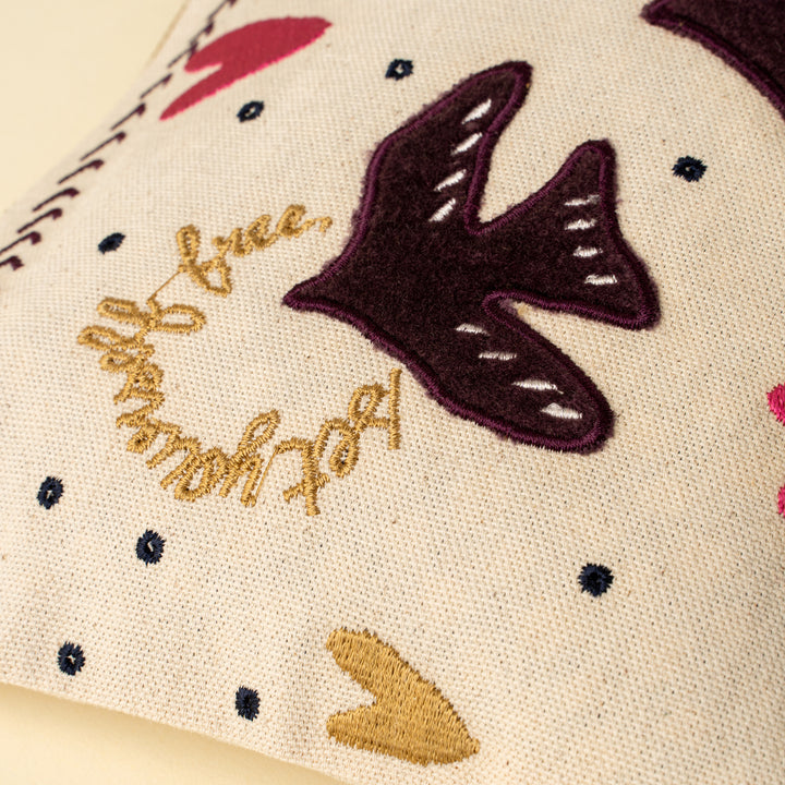 Be Free Embroidered Pouch