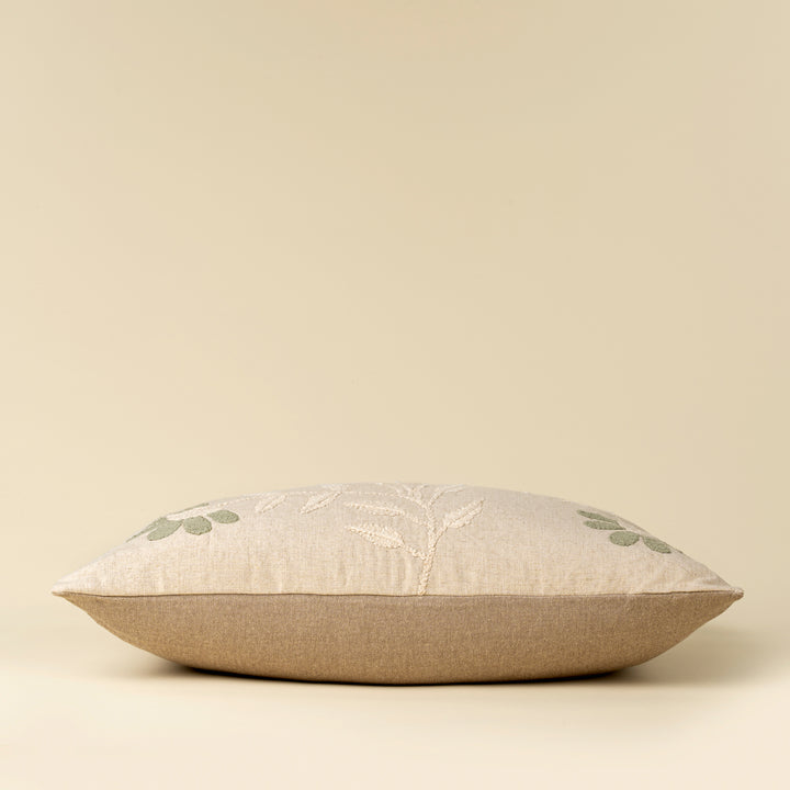 Indaba Petal Soft embroidered throw pillow with floral design and soft fabric, perfect for cozy living room decor.