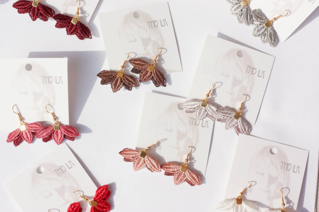 Petalum Lace Flower Earrings