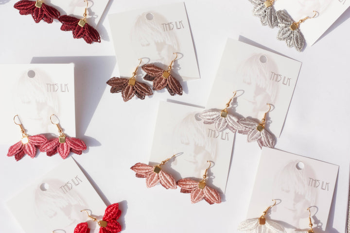Petalum Lace Flower Earrings