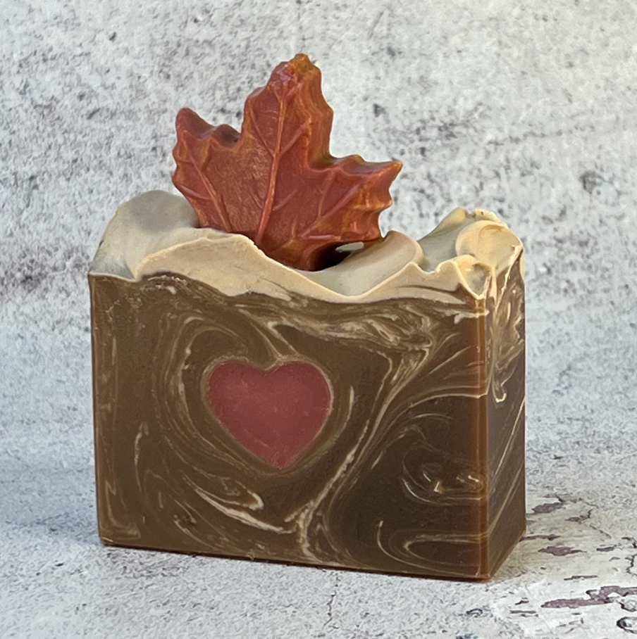 Luxury artisan soap premium natural ingredients hand crafted maple leaf 