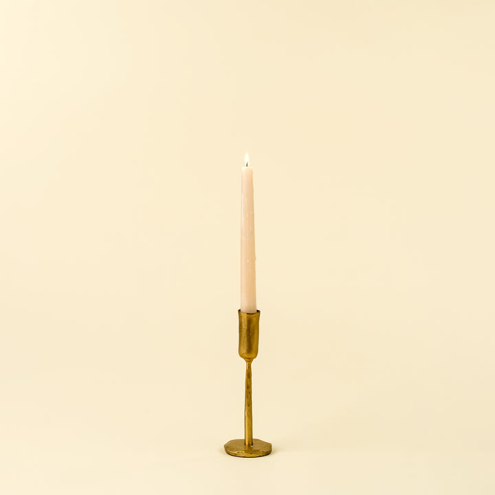 Luna Forged Gold Candlestick