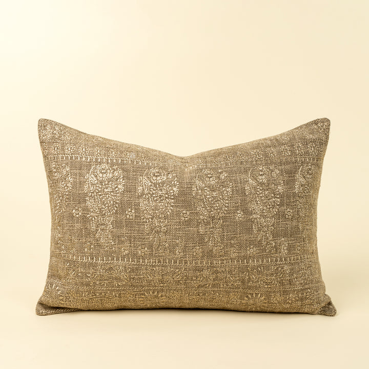 Nisha Embroidered Lumbar Pillow