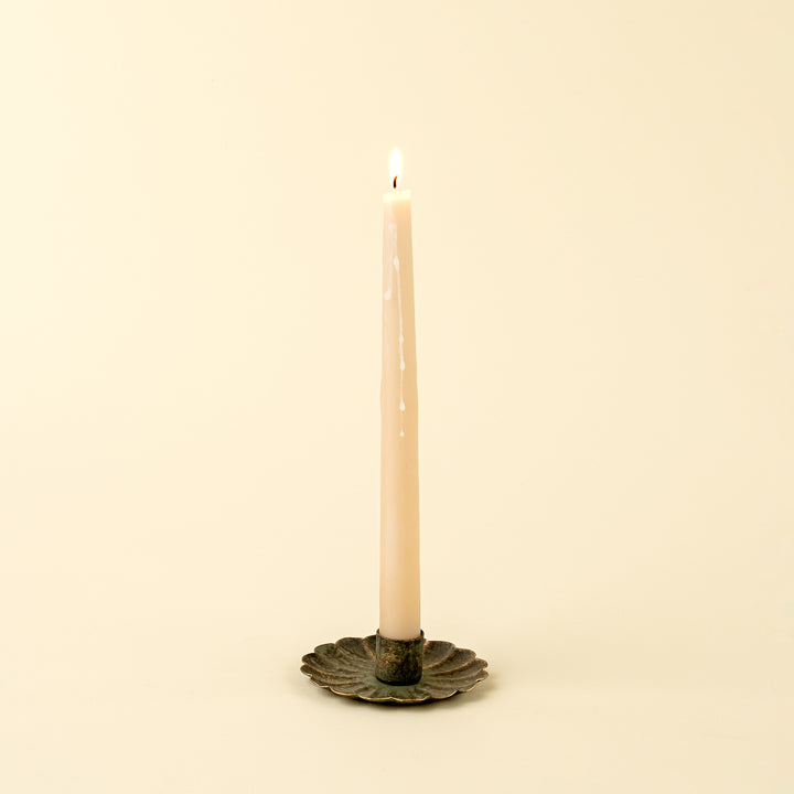 Florentine Antique Scallop Edge Candle Holder