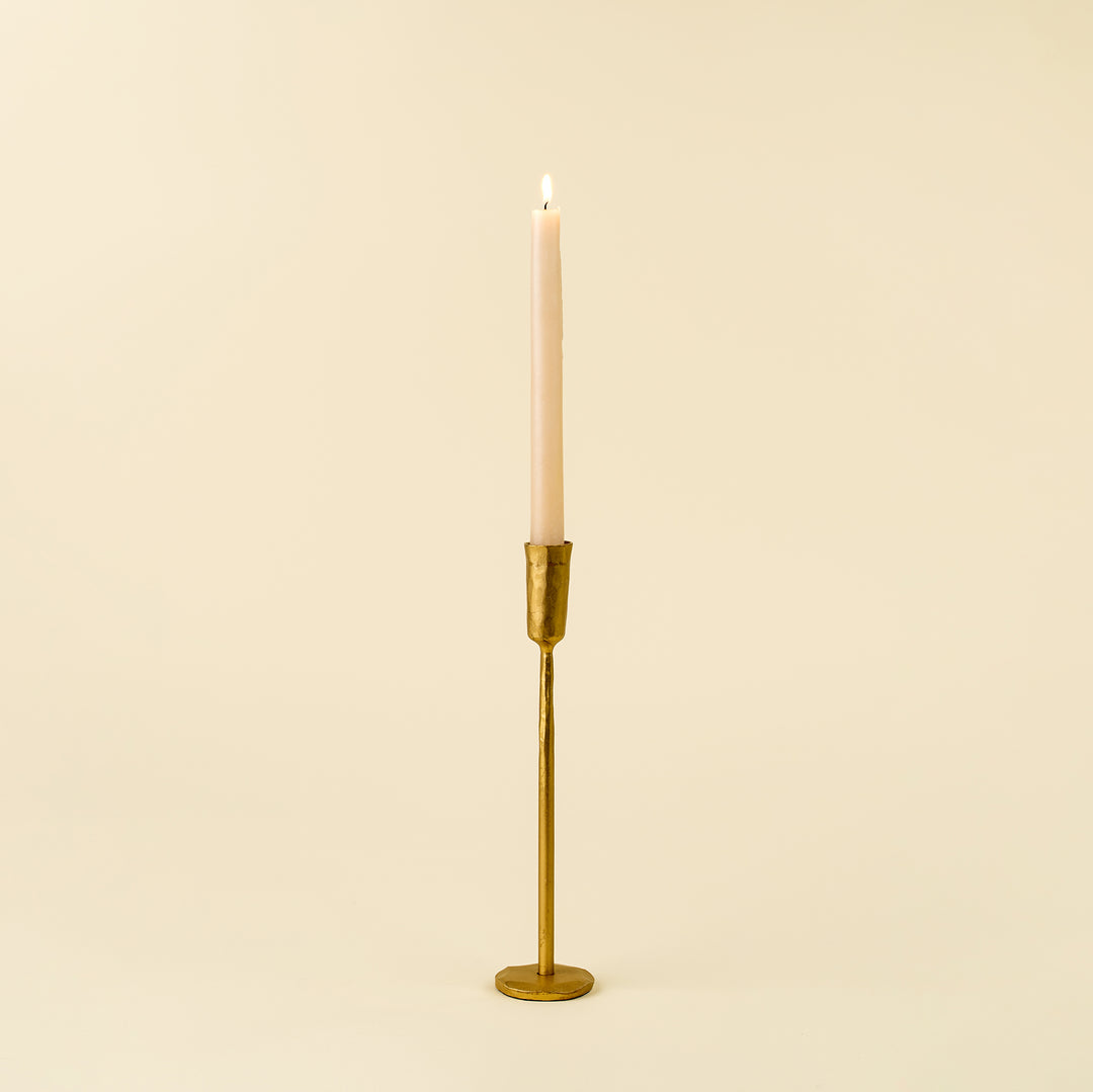 Luna Forged Gold Candlestick