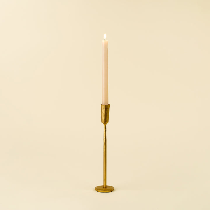 Luna Forged Gold Candlestick