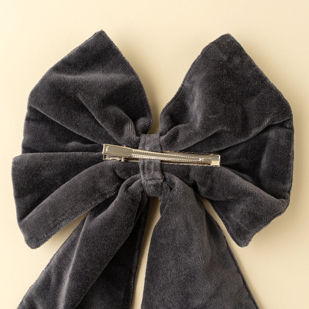 Velvet Bow Clip