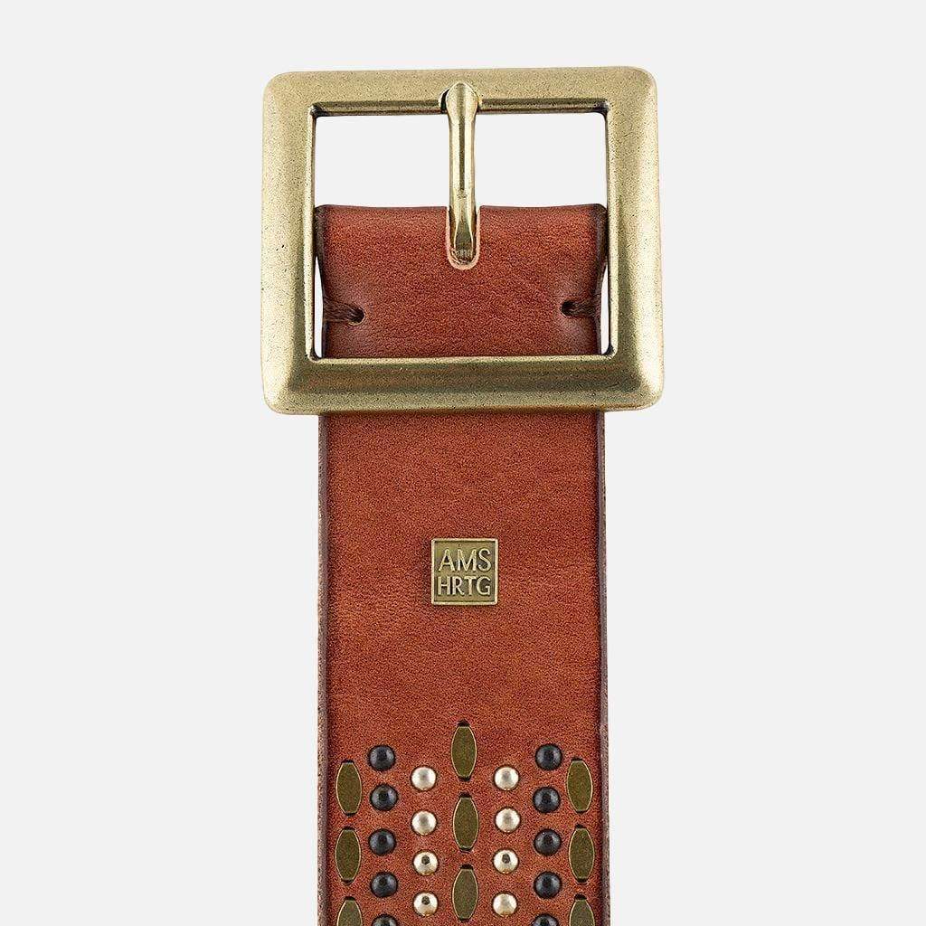 Daya Vintage Embellished Leather Belt